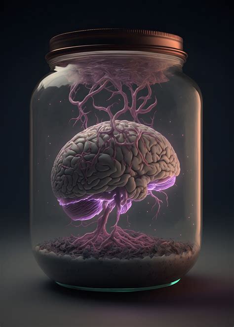 Brain In A Jar Poster Picture Metal Print Paint By David Godbehere