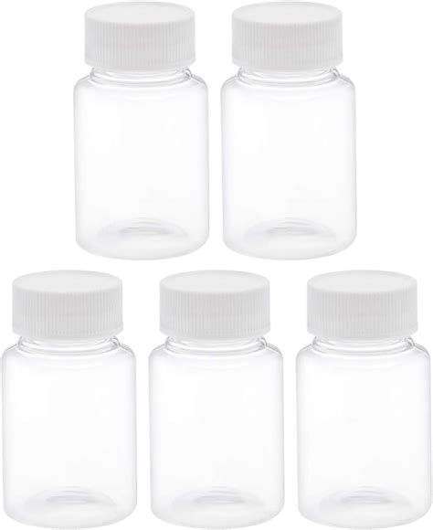 Uxcell 2 7 Oz 80ml PET Plastic Lab Chemical Reagent Bottle Wide Mouth