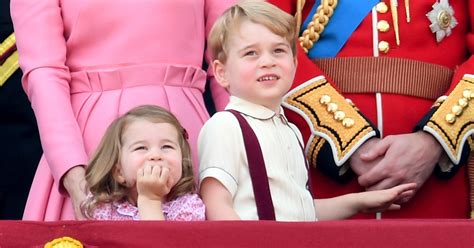 Princess Charlotte Looks After Big Brother Prince George The Queen