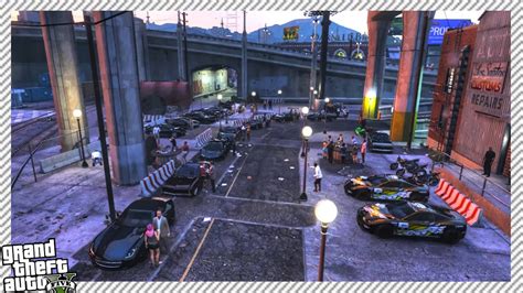 Party Car Meet At Los Santos Customs Youtube