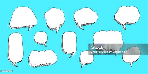 Speech Vector Bubbles Flat Design Dialogues Simple Colorful Text Frames