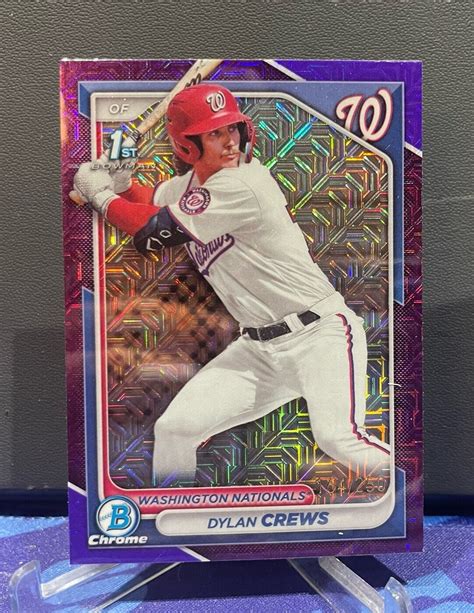 Bowman Dylan Crews Nationals St Chrome Mojo Mega Purple Refractor