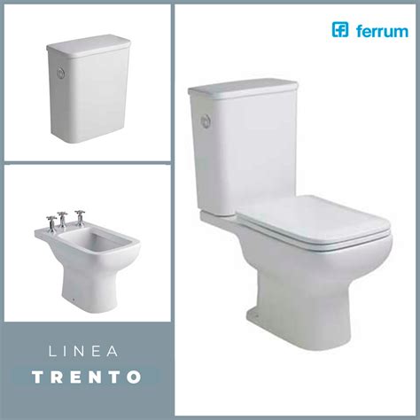 COMBO SANITARIOS FERRUM TRENTO INODORO LARGO DEPÓSITO BIDET