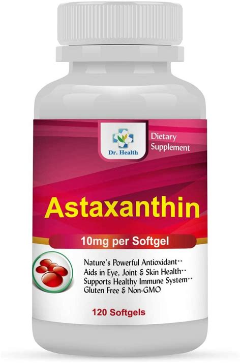 Astaxanthin 10mg 120 Softgels Powerful All Natural Antioxidant