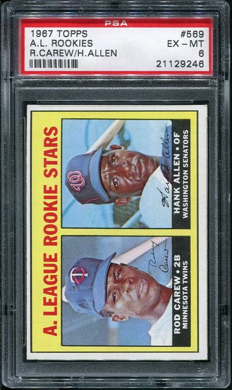 1967 Topps 569 Rod Carew RC PSA 6 HOF 21129246 All Star Cards Inc