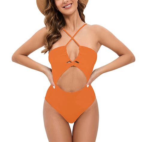 Seaopen Swimsuit And Under Women One Piece Swimsuit Solid Ribbed