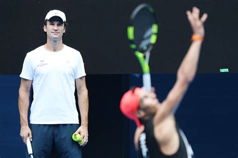 Carlos Moya Watches Rafa Nadal During Practice Session Sunday 2018