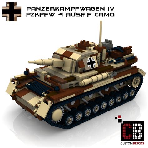 CUSTOMBRICKS De LEGO Custom WW2 Panzer PzKpfw IV Panzerkampfwagen 4 CAMO