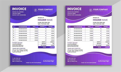 Invoice Template Vector With Abstract Shapes 23327994 Vector Art At