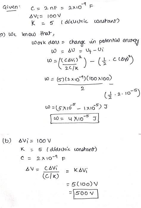 A Nf Parallel Plate Capacitor Is Charged To An Initial Potential