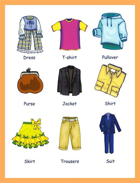 Clothing and Accessories Pictionary - GrammarBank