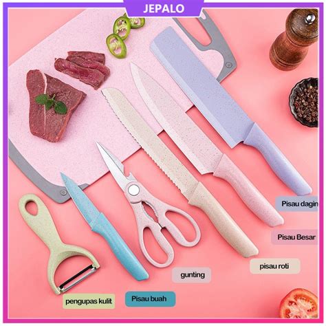 Jual Pisau Dapur Set In Kitchen Knife Set Gunting Peeler Pemotong