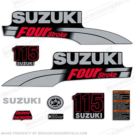 Suzuki 115hp Df115 Decal Kit 2003 2009