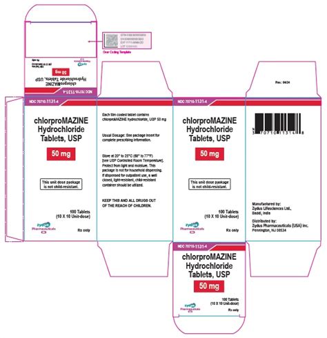 Chlorpromazine Tablets Package Insert