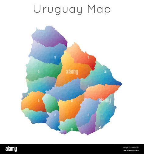 Low Poly Map Of Uruguay Uruguay Geometric Polygonal Mosaic Style Map