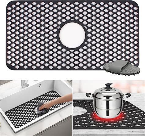 Tapis Evier Cuisine Silicone Grandes X Protege Evier Cuisine