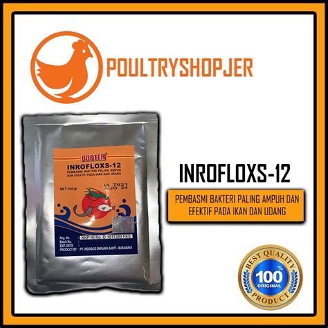 Jual BOSTER INROFLOXS 12 OBAT ANTIBIOTIK IKAN ENROFLOXACIN INROFLOK