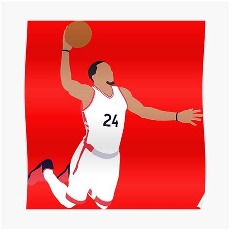 "Norman Powell Dunk" Poster by RatTrapTees | Redbubble