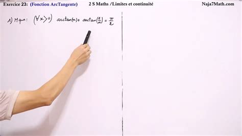 Exercice Arctangente Limites Et Continuit Me Bac Sciences