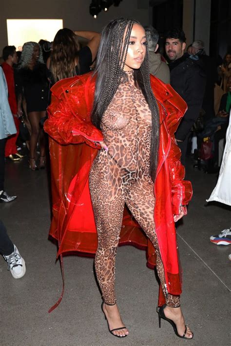 Tinashe Shows Off Her Tits At The NYFW 2020 LaQuan Smith Fashion Show 13 Photos TheFappening