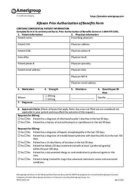 Fillable Online Prior Authorization Of Benefits Form Amerigroup Fax Email Print Pdffiller