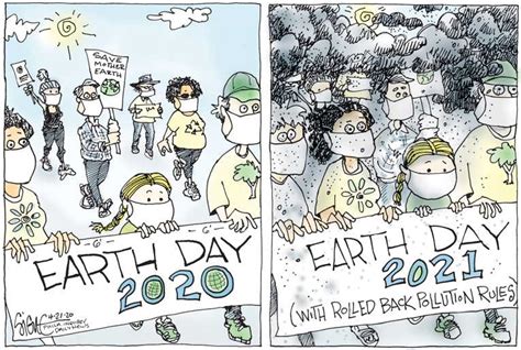 Political Cartoon On Earth Day Celebrated By Signe Wilkinson