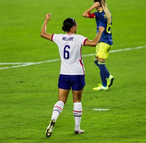 USWNT Forward Lynn Williams 6 Celebrates Scoring A Goal USA Vs