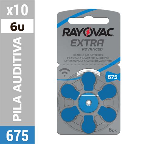 Rayovac Pila de Audífono Nº675 6un XMAYOR