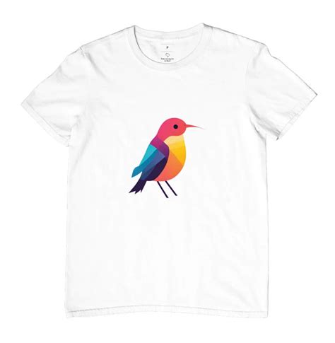 Estampa Para Camiseta Passarinho Minimalista Cores B Tshirts