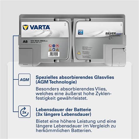 Varta A Ex G Silver Dynamic Agm Start Stop Plus Autobatterie V