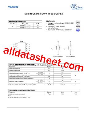 VBA3222 Datasheet PDF VBsemi Electronics Co Ltd