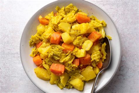 Spicy Potatoes Cabbage And Carrots Recipe