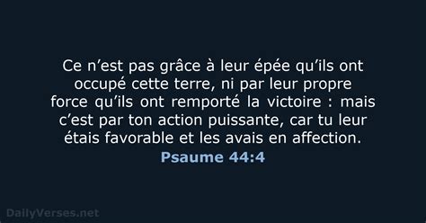 Psaume 44 4 Verset De La Bible BDS DailyVerses Net