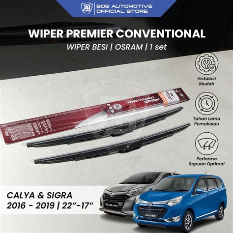 Jual Wiper Blade OSRAM PREMIER CONVENTIONAL Besi Kipas Kaca Depan