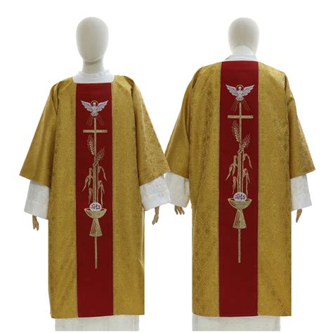 Gothic Dalmatic Holy Spirit D Gc Gold Red Unlined All