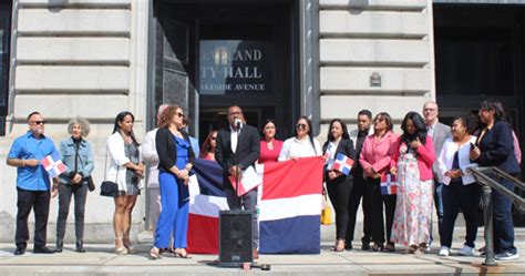 Dominican Community Flag Raising At Cleveland City Hall