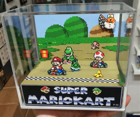 Super Mario Kart Cube Diorama Etsy