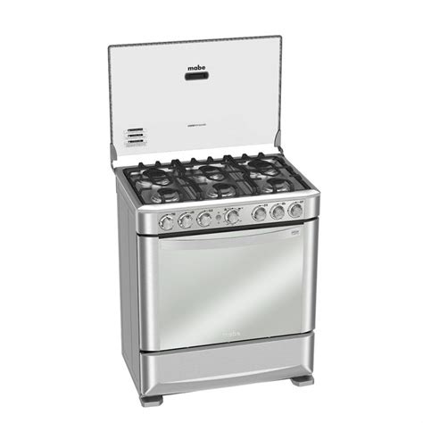 COCINA A GAS 76 CM INOX MABE 6 HORNILLAS Mayepsa