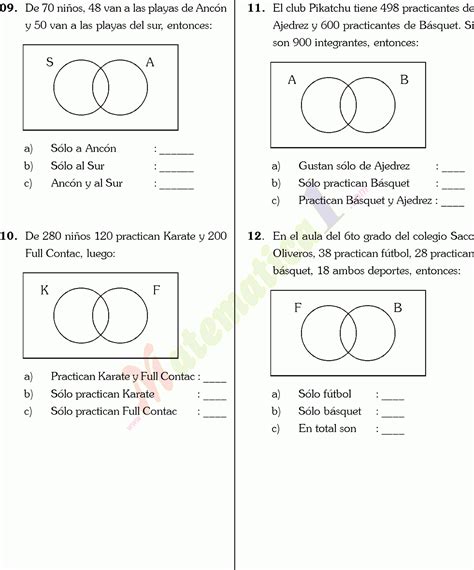 Teoria De Conjuntos Diagramas De Venn Ejercicios Resueltos D