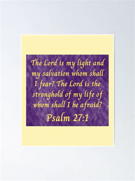 Bible Verse Psalm 271 Poster For Sale By Biblecreations Redbubble