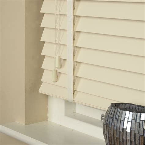 50mm Fauxwood Venetian Blind And 38mm Linara Cream Tapes Terrys Fabrics