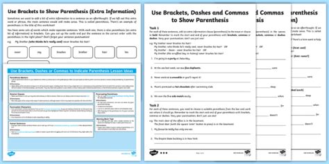 Uks2 Using Brackets Dashes And Commas To Show Parenthesis