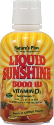 Natures Plus Liquid Sunshine® Vitamin D3 Tropical Citrus Supplement