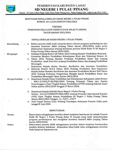 Sk Kelulusan Pdf