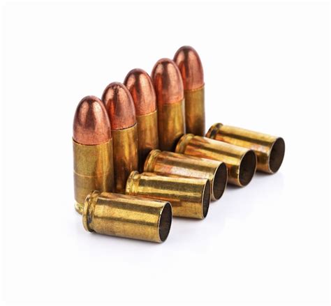 Premium Photo Bullet Bullet Casings Isolated On White Background