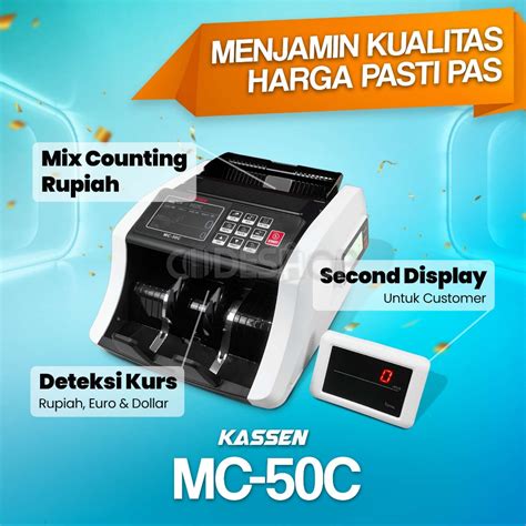 Jual Mesin Penghitung Uang Kassen MC 50C Bill Counter Multi Mata Uang