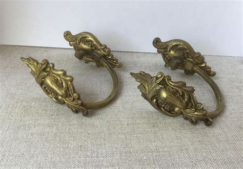 Paire D Anciennes Embrasses En Bronze Dor Me Pour Etsy France