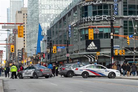 Police car in Toronto editorial photo. Image of protest - 311955966