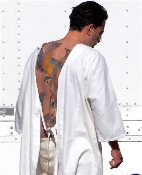 Ben Affleck Says His Massive Back Tattoo Is Fake Us Weekly