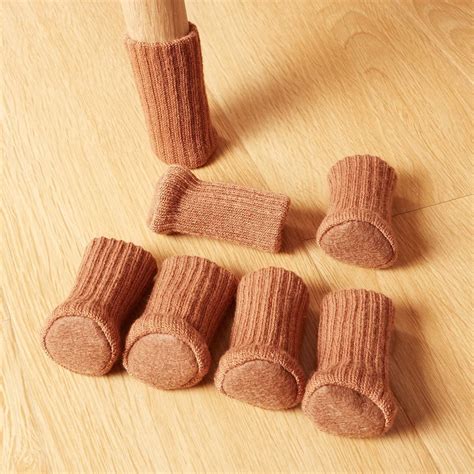 16 Pcs Furniture Leg Socks Covers High Elastic Knitted Chair Leg